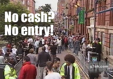 No cash - no entry on Canal Street at Manchester Pride 2004