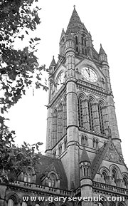 11 o'clock: three minute silence at Manchester Town Hall for the victims of the World Trade Centre attack