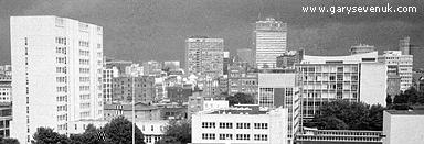 Skyline of Manchester city centre, from the south