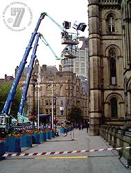 Filming at manchester Town Hall