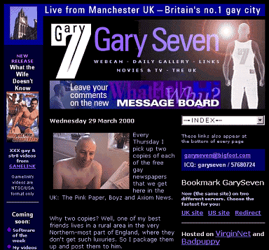GarySeven fron page March 2000