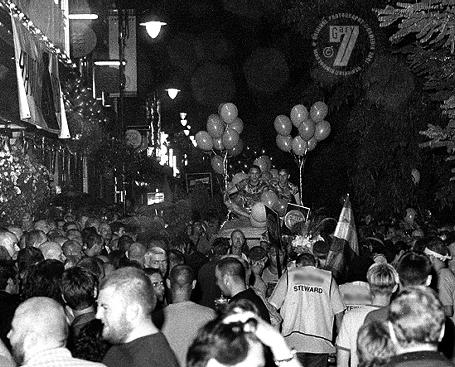 GayFest 2001: start of the parade, on Canal Street