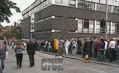 Wristband ticket queue at Manchester Pride 2004